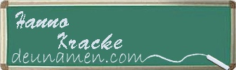 Hanno Kracke Visitenkarte